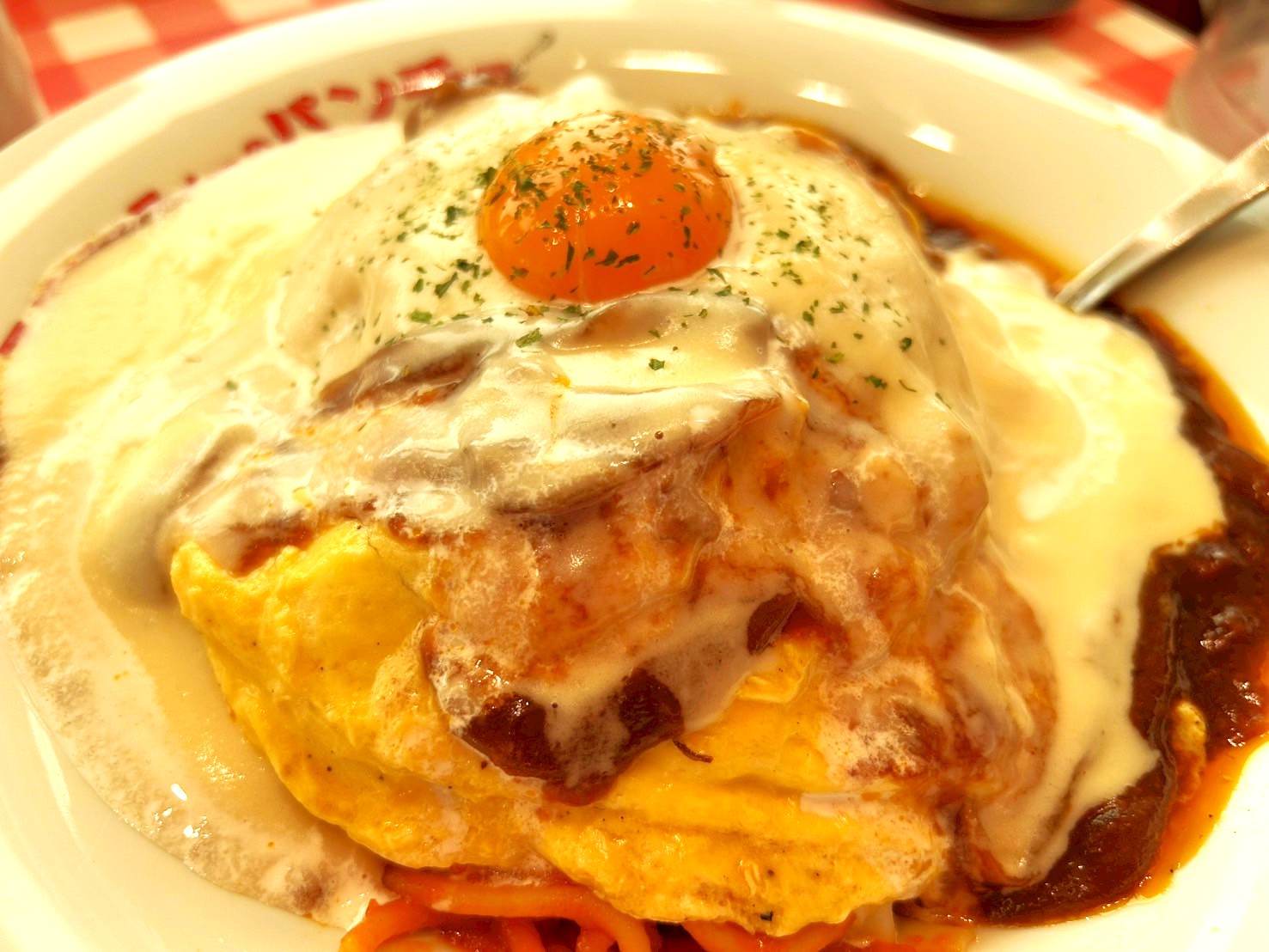【ナポリタンでお月見】スパゲティーのパンチョ越谷4号バイパス店で期間限定「ぶっかけチーズ月見」を食べてきました【がやてっくグルメ】