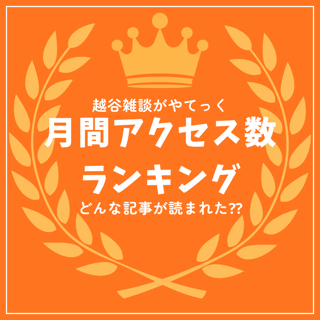 【2026年2月～3月】越谷雑談がやてっく記事アクセスランキングTOP3【がやてっくまとめ】