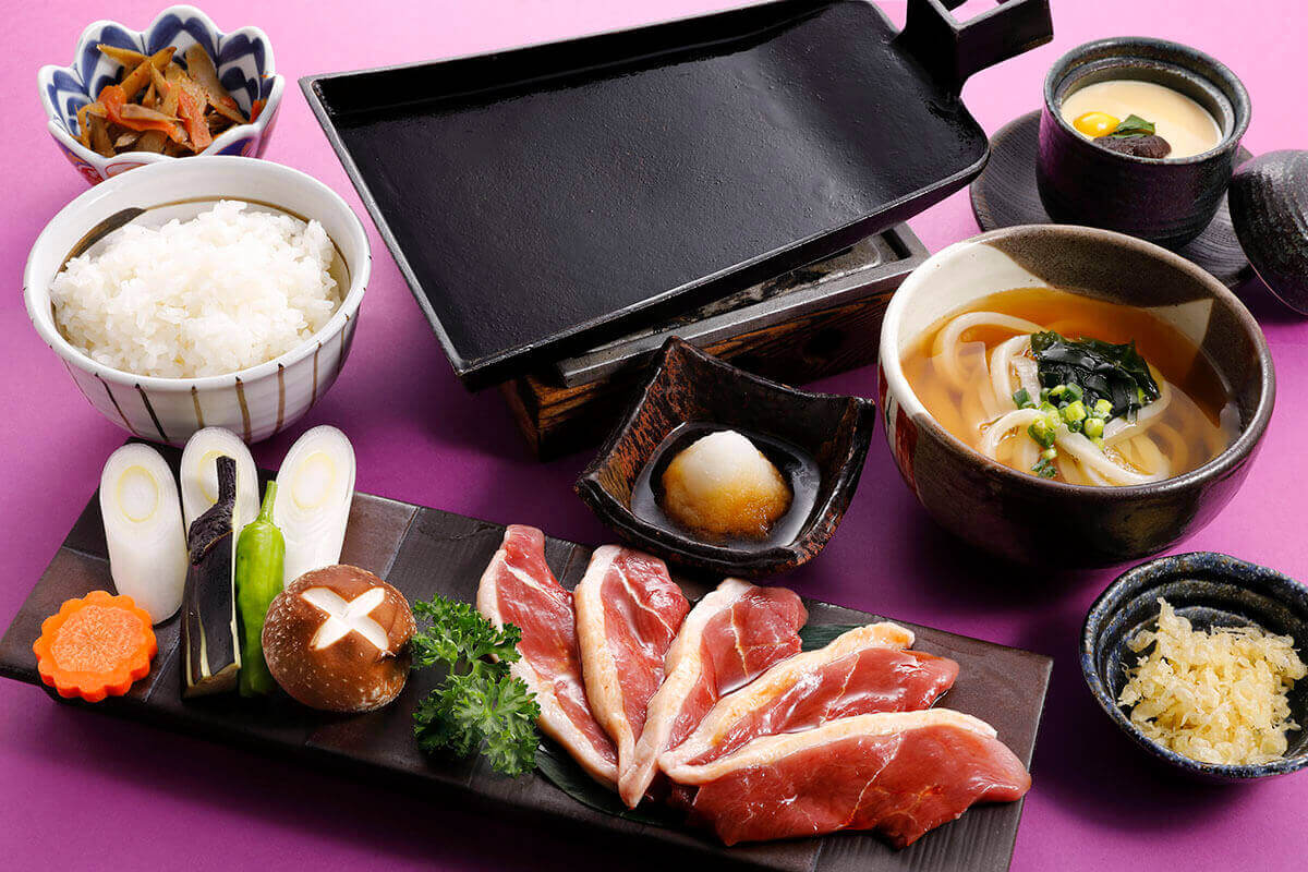 【相鴨肉の上質な脂を楽しめます！】天下一うどん味亭:鴨お狩場御膳【ジャストコマー...